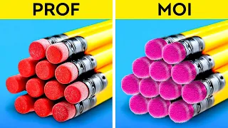 ASTUCES SCOLAIRES ÉLÈVE VS PROF Bricolages Cool Pour élèves Géniaux Par 123 GO Genius 