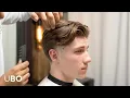 GREAT HAIRCUT How to Do a Low taper fade with Middle Part - Step by Step