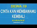 Download Lagu Cinta Kan Membawamu Kembali - Dewa 19 | Karaoke Original Key + Lirik tanpa vokal