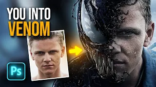 how to turn yourself into the venom photoshop tutorial