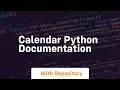 calendar python documentation