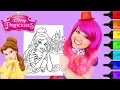 Coloring Belle Disney Princess Castle Coloring Page Prismacolor Markers KiMMi THE CLOWN
