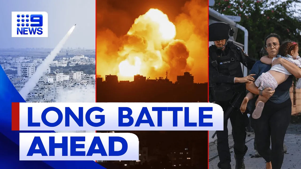 Fresh strikes launched at Gaza as death toll rises in Israel-Hamas war | 9 News Australia