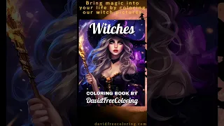 Witches Coloring Pages Coloring Printable Books for Adult