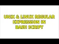 Unix Linux Regular expression in bash script 2 Solutions