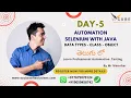 Day 5 - Batch-9 Selenium with Java Demo in telugu Data Types in Telugu Class Object