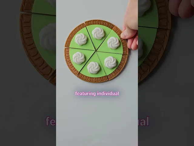 March Magnets - Day 14 #marchmagnets | Stackable 1/6 pie slice with whipped cream dollop video thumbnail