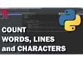 PYTHON Count lines words and characters in text file