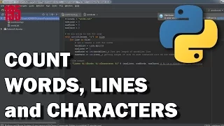 PYTHON Count lines words and characters in text file