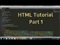 HTML Tutorial for Beginners Part 1 - Introduction and creating the first web page