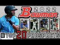 Top 20 Prospects on the 2022 Bowman Checklist Baseball Cards Box Break Opening Sportscards