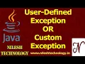 Java User Defined Exception Custom Exception