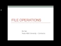 File Operations in Python Lecture