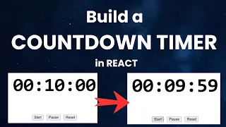 Build a Countdown Timer from scratch in React Frontend Machine Coding Interview