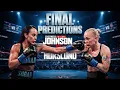 YOU HAVE TO FAVOUR JOHNSON Cherneka Johnson vs Dina Thorsland FINAL Predictions