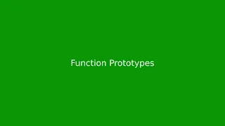 Chapter 7 Function Prototypes