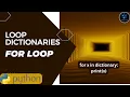 for Loop with Dictionaries in Python Extracting values from dictionaries with for loop