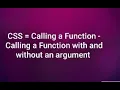 CSS Calling a function Calling a function with and without an argument In Marathi