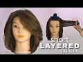 how to SHORT LAYERED HAIRCUT potong rambut layer pendek