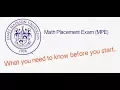 JMU Math Placement Exam
