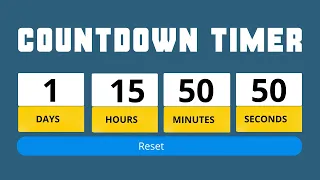 Learn Countdown Timer JavaScript Project - Link is given in description