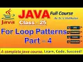 Java For Loop Pattern Programs - Part 4 Number Alphabet Patterns VMK Code Tutor