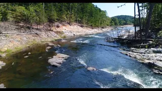 Aerial Oklahoma - Broken Bow Lake River Below Spillway 9-10-17