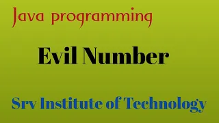 Evil Number in Java Evil Number or Odious Numbers in Java Java Online Learning