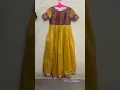 Download Lagu Girls frock 👗new model pot neck frock🧥saree reuse new frock👘 yellow and meroon colour frock