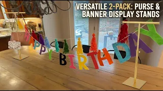 Adjustable Gold Display Stands Review Best Tabletop Stands for Purses Banners 2-Pack