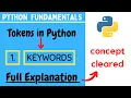 Python Fundamentals Python Tokens KEYWORDS Keywords in Python