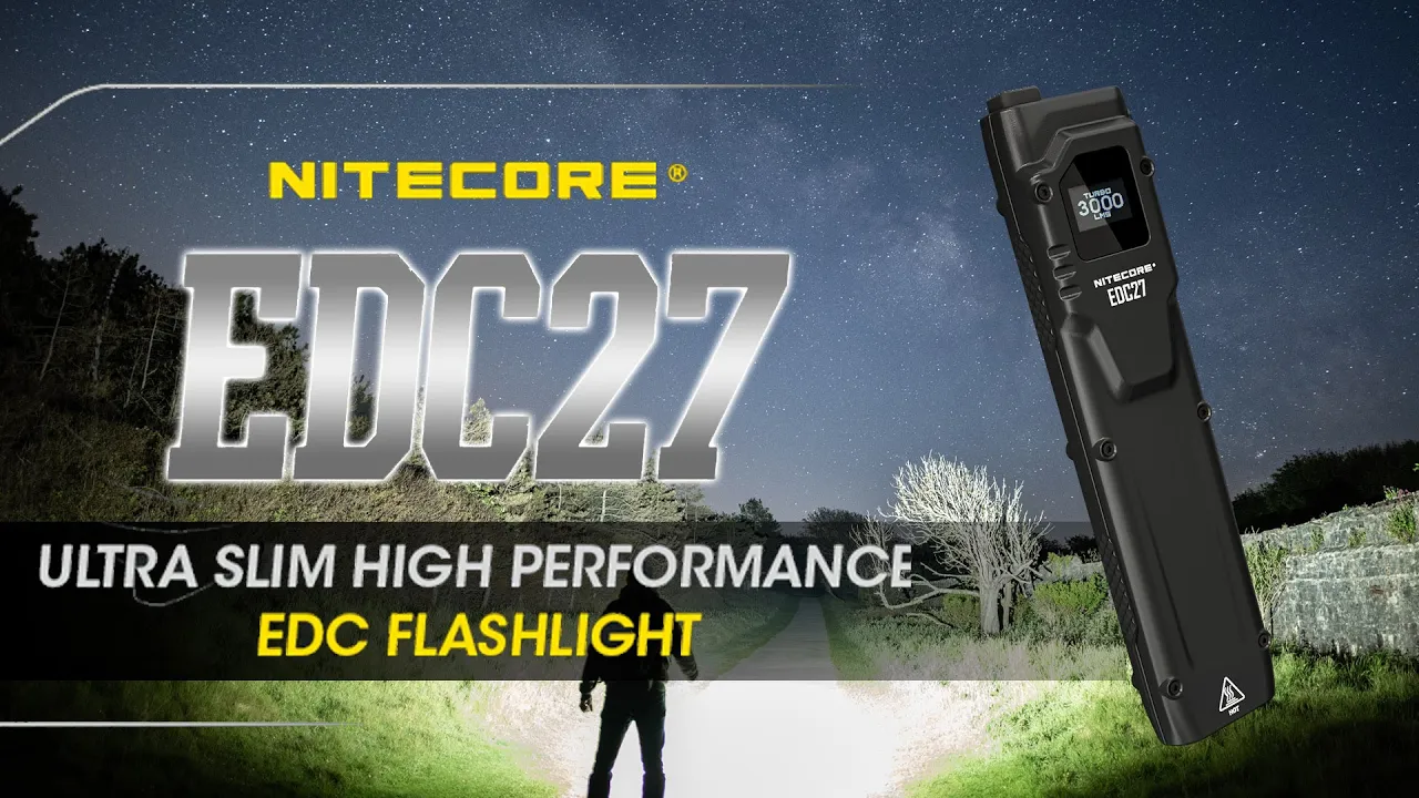 Nitecore EDC27 3000 Lumen Ultra Slim Flat EDC Flashlight