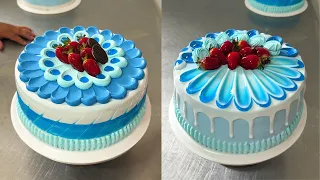 como decorar tortas con colorante en crema y crema de frutilla