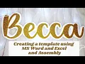 Styro Name Backdrop With Glitter How to make template cut and assemble