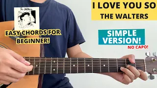 i love you so the walters guitar tutorial easy chords for beginner no capo 