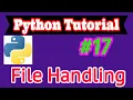 Python Tutorial in Hindi File Handling Using Python
