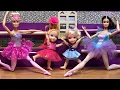 Download Lagu Ballerinas ! Elsa \u0026 Anna toddlers are practicing ballet - Barbie dolls - Aurora is the teacher