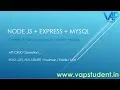 API CRUD - NodeJs ExpressJS MySql