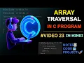 23 Traversing an array in C C Language Complete Course in Hindi