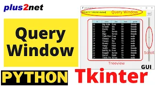 Query window for user SQL input and display database records in Tkinter Treeview