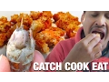 SAND CRABS - Catch and Cook Eat Mole Crabs Sand Fleas