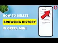 How To Delete Browsing History In Opera Mini On Android Manage Space In Opera Mini 2026