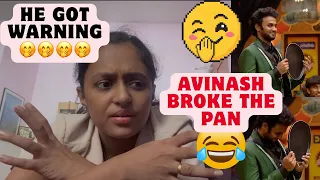 Avinash broke Bigg Bossβs pan π€π Saturday episode he got warned π²π€ #appulovesappu #avinash #biggboss