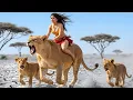 Lost In Million Years Ago | Girl Saved a Lion Cub - A Battle Mother Lion vs Prehistoric Crocodile