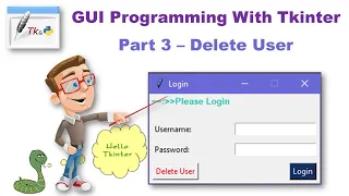 Login System Part 3 Python 3 Tkinter Add Remove User Button