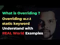 Overriding w r t Static Methods Overriding Object Oriented Programming