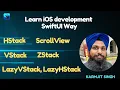 Learn SwiftUI Development HStack VStack LazyHStack LazyVStack ZStack and ScrollView