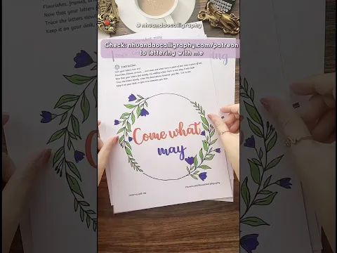 Come What May | Lettering with me on Patreon #shorts #brushlettering