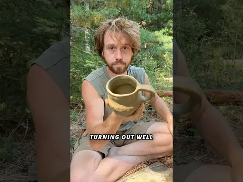 Making a Mug from Wild Clay #survivalskills #bushcraft #pottery #traditionalcraft #outdoors