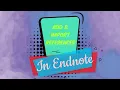 Add Manually References and Import References in Endnote Software Basic Steps